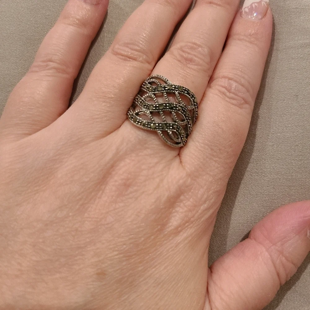 Marcasite Sterling silver ring